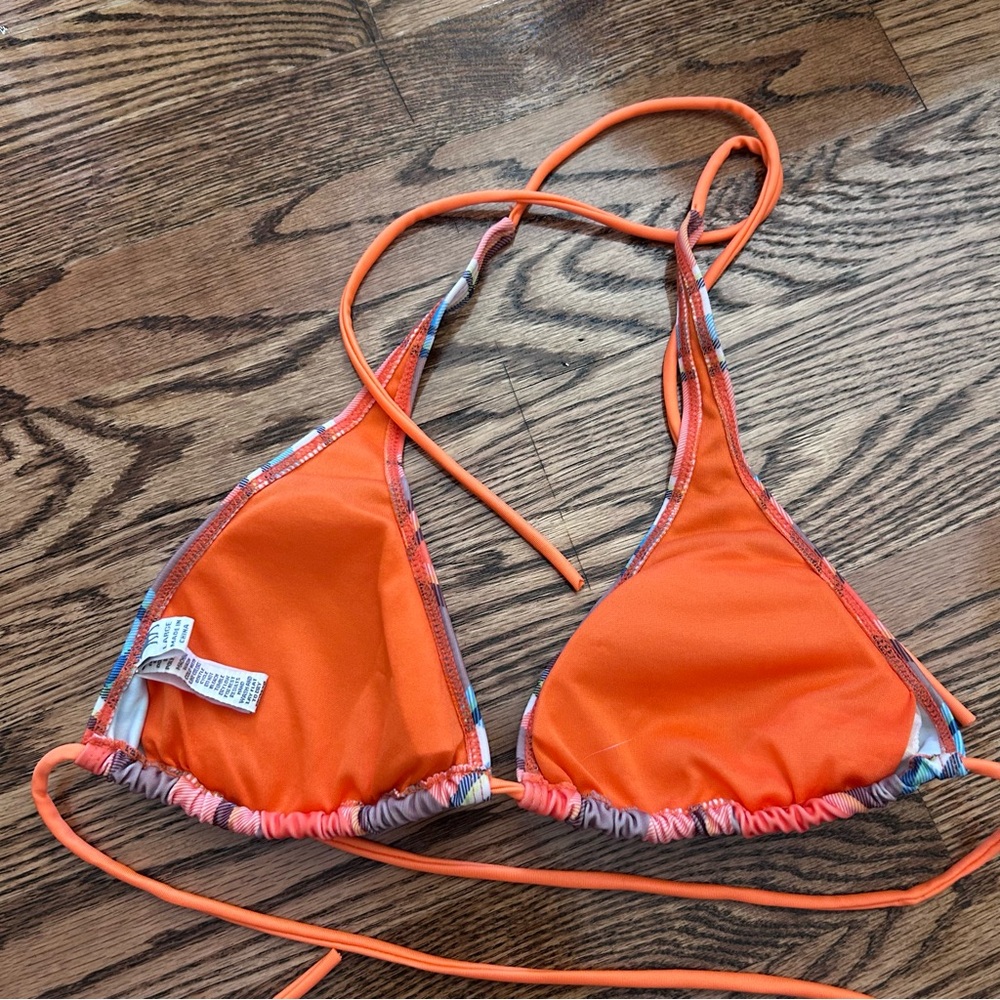Abercrombie & Fitch orange plaid bikini NWT size XL with bag - Picture 8 of 13